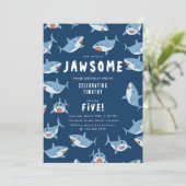 かわいい素晴らしホワイトシャーク海誕生会 招待状 (スタンド正面)