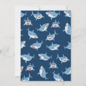 かわいい素晴らしホワイトシャーク海誕生会 招待状 (裏面)