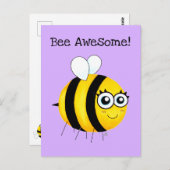 かわいい素晴らしマンガ蜂はがき|過去記事 ポストカード (正面/裏面)