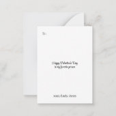 かわいい素晴らし亀おもしろいの子バレンタインデー ノートカード (裏面)