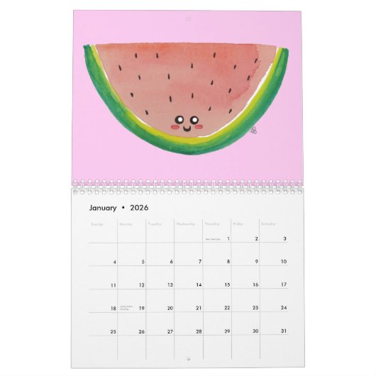 かわいい素晴らし年! カレンダー (1月 2026)