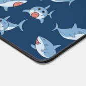 かわいい素晴らし白サメ海 デスクマット (コーナー)