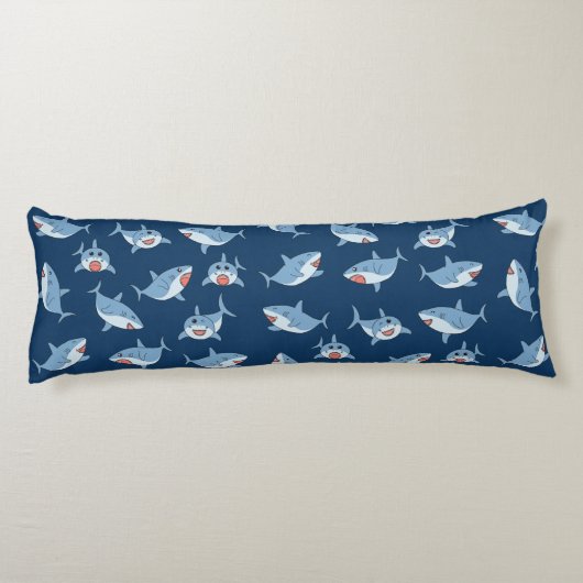かわいい素晴らし白サメ海 ボディピロー (裏面)