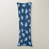 かわいい素晴らし白サメ海 ボディピロー (正面縦)