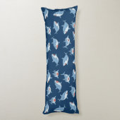 かわいい素晴らし白サメ海 ボディピロー (裏面 (縦))