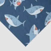 かわいい素晴らし白サメ海 薄葉紙 (詳細)