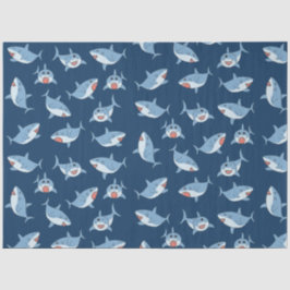 かわいい素晴らし白サメ海 薄葉紙