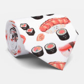 かわいい素晴らし表現を使った寿司柄 ネクタイ (ロール)