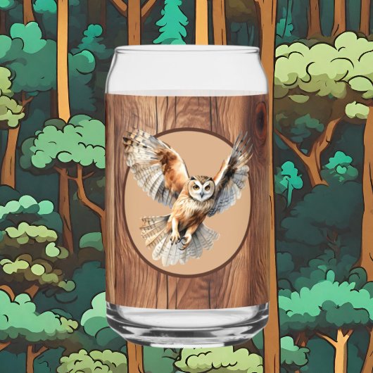 かわいい素朴なフクロウ愛好家の国 ガラス缶