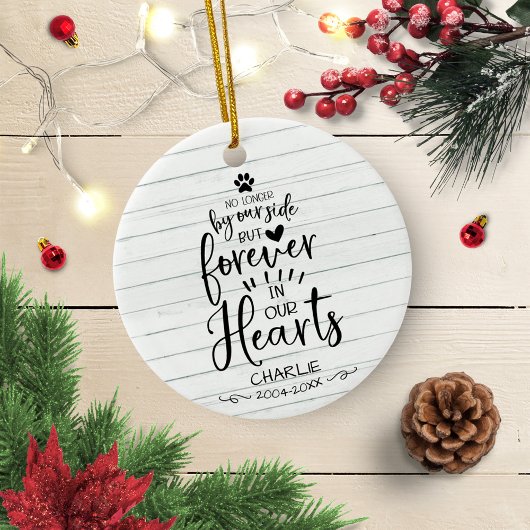 かわいい素朴な猫または犬のペットの写真記念 セラミックオーナメント