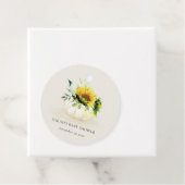 かわいい素朴ひまわりカボチャフローラベビーシャワー フェイバータグ (インサイチュ)