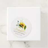 かわいい素朴ひまわりカボチャフローラベビーシャワー フェイバータグ (インサイチュ)