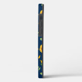 かわいい素朴ひまわり模様(青) Case-Mate iPhoneケース (裏面 / 左)