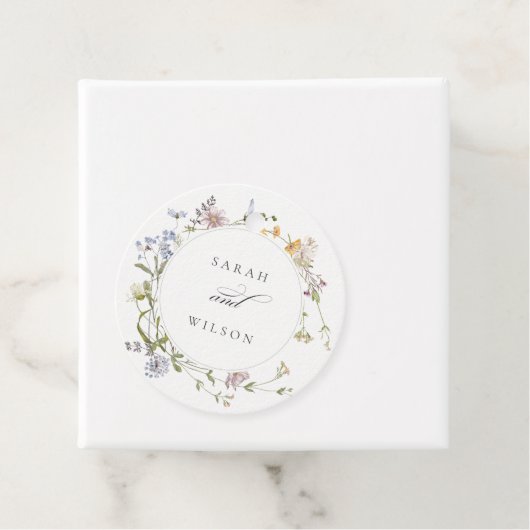 かわいい素朴イエローメドウフローラ結婚リース フェイバータグ (インサイチュ)