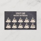 かわいい素朴カフェコーヒーショップ報酬ロイヤリティカード ロイヤリティカード (裏面)