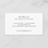 かわいい素朴カントリーホワイトウッド 名刺 (裏面)