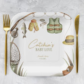 かわいい素朴キャッチンのベビーラブベビーベビーシャワー ペーパープレート