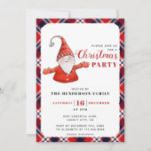 かわいい素朴クリスマスのパーティー 招待状 (正面)