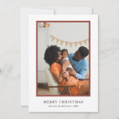 かわいい素朴クリスマスパターン写真 シーズンカード (正面)