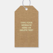 かわいい素朴グリーンツリーアンドバーラップファミリー懇親会 ギフトタグ (裏面)