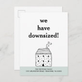 かわいい素朴コテージダウンサイズ新しいホームムービング 案内ポストカード (正面/裏面)