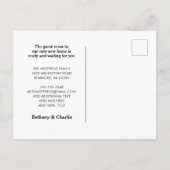 かわいい素朴コテージダウンサイズ新しいホームムービング 案内ポストカード (裏面)