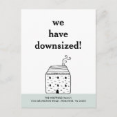 かわいい素朴コテージダウンサイズ新しいホームムービング 案内ポストカード (正面)