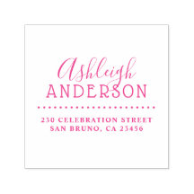 かわいい素朴タイポグラフィ名前をカスタムする差出人住所