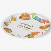 かわいい素朴フィエスタタコベイビーシャワー ペーパープレート (アングル)