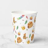 かわいい素朴フィエスタタコ赤ちゃんシャワー 紙コップ (裏面)