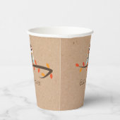 かわいい素朴フクロウ赤ちゃんシャワー 紙コップ (右)