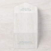 かわいい素朴フローラメリークリスマスタイポグラフィ オールインワン招待状 (外側)