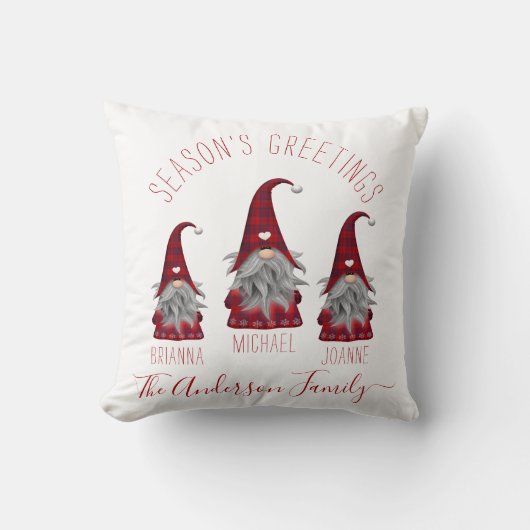 かわいい素朴プライドパーソナライズされたクリスマス格言 クッション (正面)
