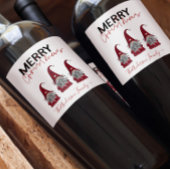 かわいい素朴メリークリスマスファミリー名格言 ワインラベル
