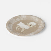 かわいい素朴ラムベビーシャワー紙プレート ペーパープレート (アングル)