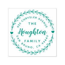 かわいい素朴リース&手書き文字の住所