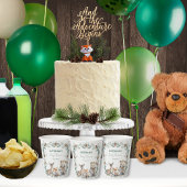 かわいい素朴冬の森の動物の赤ちゃんシャワー 紙コップ