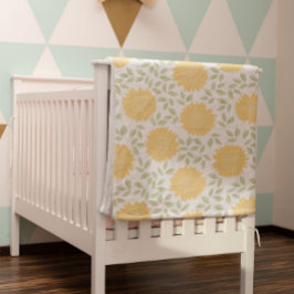 かわいい素朴国のひまわり柄 フリースブランケット