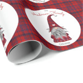 かわいい素朴家族の名前クリスマス格言 ラッピングペーパー (ロールコーナー)