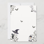 かわいい素朴小さなブー物干し器ベビーシャワー サンキューカード (裏面)