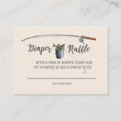 かわいい素朴小さな漁師おむつラッフルカード エンクロージャーカード (正面)