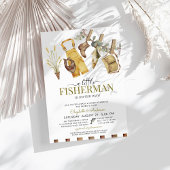 かわいい素朴小さな漁師の赤ちゃんシャワー 招待状