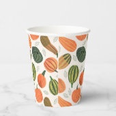 かわいい素朴感謝祭かぼちゃのパターン 紙コップ (右)