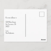 かわいい素朴我々は新しい家にハートを移動した ポストカード (裏面)