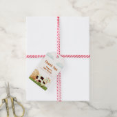 かわいい素朴水彩聖い牛農場の赤ちゃんシャワー ギフトタグ (より糸付き)