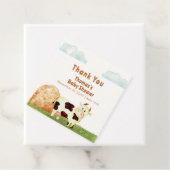 かわいい素朴水彩聖い牛農場の赤ちゃんシャワー フェイバータグ (インサイチュ)