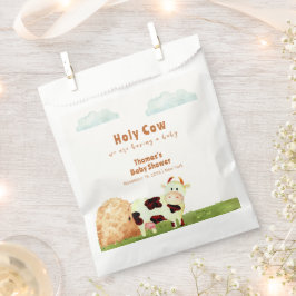 かわいい素朴水彩聖い牛農場の赤ちゃんシャワー フェイバーバッグ