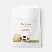 かわいい素朴水彩聖い牛農場の赤ちゃんシャワー フェイバーバッグ (正面)