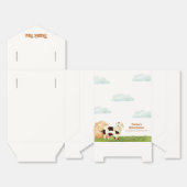 かわいい素朴水彩聖い牛農場の赤ちゃんシャワー フェイバーボックス (見開き)