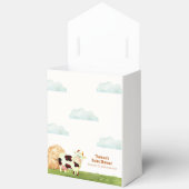 かわいい素朴水彩聖い牛農場の赤ちゃんシャワー フェイバーボックス (見開き)